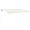 vidaXL Avtomatska tenda LED + senzor 500x350 cm krem