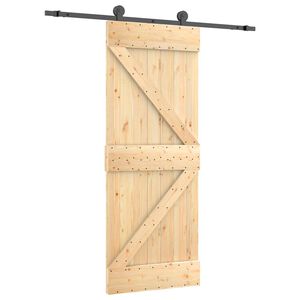 vidaXL Drsna vrata 70 x 210 cm Masiven borov les (neobdelan)