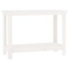 vidaXL Delovna miza bela 110x50x80 cm trdna borovina