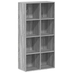 vidaXL Knjižna omara/komoda siva sonoma 66x30x130 cm inženirski les