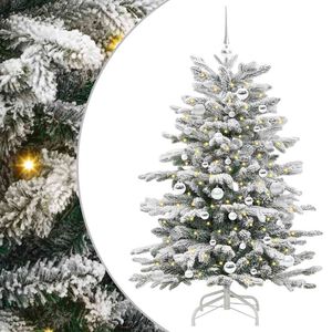 vidaXL Umetno Zložljivo Božično Drevo Bela 150 cm PE in PVC
