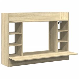 vidaXL Stenska pisalna miza sonoma hrast 105x48x75 cm inženirski les