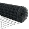 vidaXL Ograja s stebrom Siva 1,6 x 10 m Jeklo in PVC