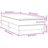 vidaXL Box spring postelja z vzmetnico temno zelena 90x220 cm žamet