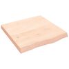 vidaXL Stenska polica 60x60x(2-6) cm neobdelana trdna hrastovina