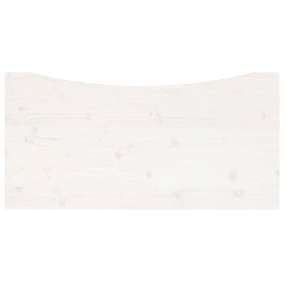 vidaXL Mizna plošča bela 100x50x2,5 cm trdna borovina