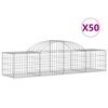 vidaXL Obokane gabion ko&scaron;are 50 kosov 200x50x40/60 cm pocinkano železo