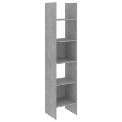 vidaXL Komplet knjižnih omar 4-delni betonsko siva iverna plošča