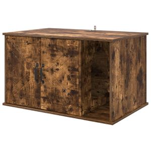 vidaXL Mačja hi&scaron;a Dimljen hrast 85 x 55 x 50,5 cm Inženirski les