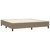 vidaXL Box spring postelja z vzmetnico taupe 200x200 cm blago