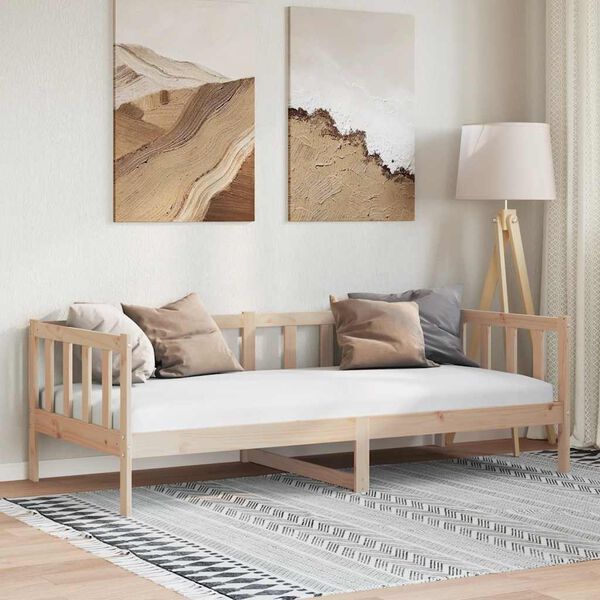 vidaXL Dnevna postelja trdna borovina 90x200 cm