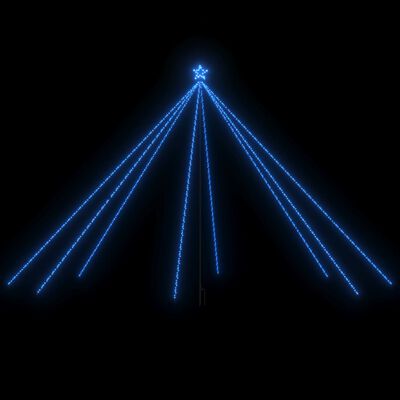 vidaXL Novoletna jelka iz lučk notranje/zunanja 800 LED modra 5 m