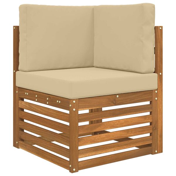 vidaXL Zunanja blazina za kavč 3 pcs Bež Poliester