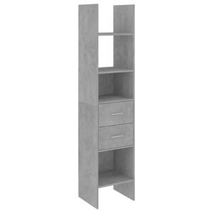 vidaXL Knjižna omara betonsko siva 40x35x180 cm iverna plo&scaron;ča