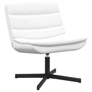 vidaXL Vrtljiv stol Bela 63 x 75 x 76 cm PU