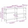 vidaXL Konzolna miza Star les 150 x 29 x 76,5 cm Konstruiran les
