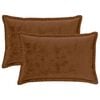 vidaXL Prevleka za blazino 2 kos HOUTEN Svetlo rjava 50 x 80 cm Flanel