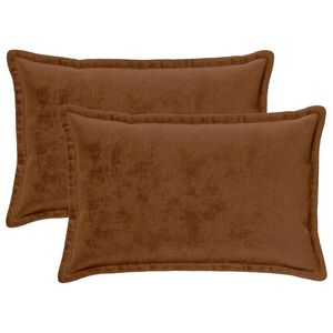 vidaXL Prevleka za blazino 2 kos HOUTEN Svetlo rjava 50 x 80 cm Flanel