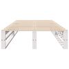 vidaXL Posteljni okvir brez vzmetnice bel 75x190 cm trdna borovina