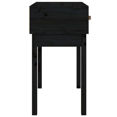 vidaXL Konzolna mizica črna 76,5x40x75 cm trdna borovina