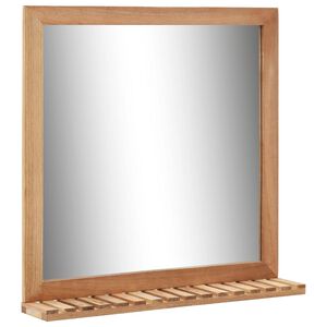 vidaXL Kopalni&scaron;ko ogledalo iz trdne orehovine 60x12x62 cm