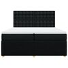 vidaXL Box spring postelja z vzmetnico črn 200x200 cm blago