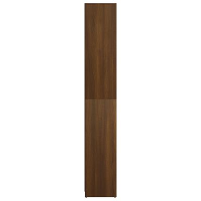 vidaXL Kopalniška omarica rjavi hrast 30x30x183,5 cm konstruiran les