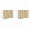 vidaXL Viseča omarica 2 pcs Sonoma hrast in bela 60 x 31 x 40 cm