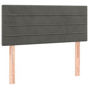vidaXL Posteljno vzglavje temno sivo 90x5x78/88 cm žamet