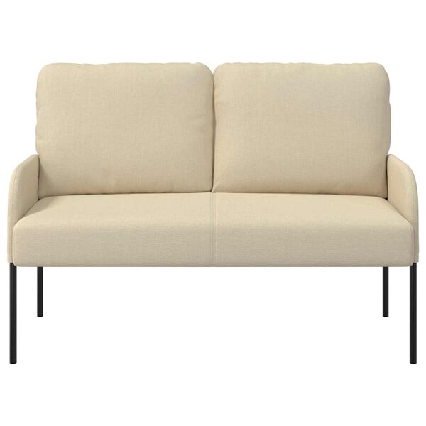 vidaXL Sedežne garniture z blazino 110cm krema Vezani les