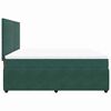 vidaXL Box spring postelja z vzmetnico temno zelena 180x200 cm žamet