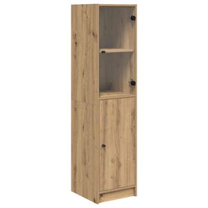 vidaXL Visok predalnik Umetni hrast 35 x 37 x 142 cm Inženirski les