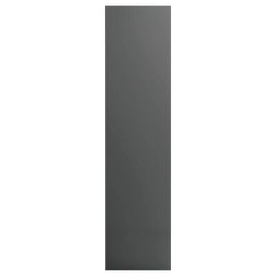 vidaXL Garderobna omara visok sijaj siva 50x50x200 cm iverna plošča