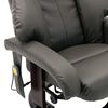 vidaXL Masažni TV fotelj sivo umetno usnje
