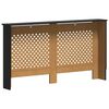 vidaXL Pokrov za radiator črn 152x19x81,5 cm mediapan