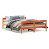 vidaXL Posteljni okvir brez vzmetnice vo&scaron;čeno rjav 120x200 cm borovina