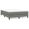 vidaXL Posteljni okvir z vzmetmi temno siv 140x190 cm blago