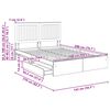 vidaXL Postelja s shranjevanjem z vzglavjem Sonoma hrast 140 x 200 cm