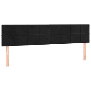 vidaXL Posteljno vzglavje črna 160x5x78/88 cm žamet
