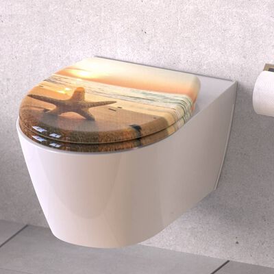 SCHÜTTE Deska za WC školjko z mehkim zapiranjem SEA STAR potisk