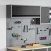 vidaXL Komplet omare in pegboard 3 pcs Črna 100 x 25 x 115 cm Jeklo
