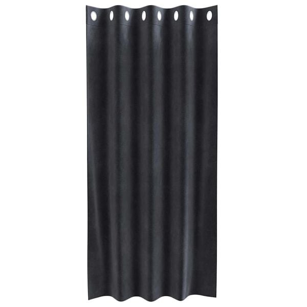vidaXL Zavese z zavesami 2 pcs Temno siva 140 x 175 cm Žamet
