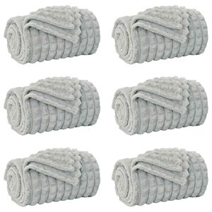 vidaXL Obloge 6 kos Siva 200 x 150 cm 4.5 kg Flis