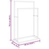 vidaXL Prostostoječe stojalo za brisače belo 48x24x78,5 cm železo
