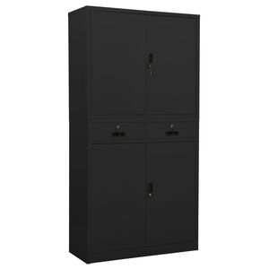 vidaXL Pisarni&scaron;ka omara antracitna 90x40x180 cm jeklo