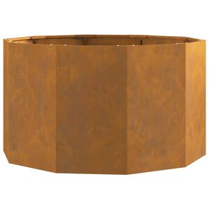 vidaXL Cvetlično korito Rjav 90 x 90 x 50 cm Vremensko odporno jeklo