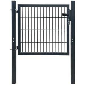 vidaXL Ograjna vrata iz jekla antracit 100x100 cm