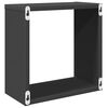 vidaXL Stenske police kockaste 6 kosov sive 30x15x30 cm
