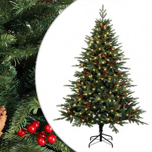 vidaXL Umetno Zložljivo Božično Drevo 120 cm 150 LED Toplo bela