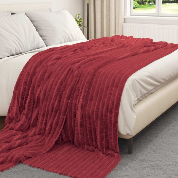 vidaXL Obloge 6 pcs Bordeaux rdeča 270 x 240 cm Flis